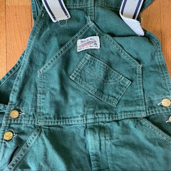 VINTAGE CARTERS GREEN OVERALLS MADE IN USA 100% COTTON RARE! HTF SIZE 34 - Picture 5 of 8